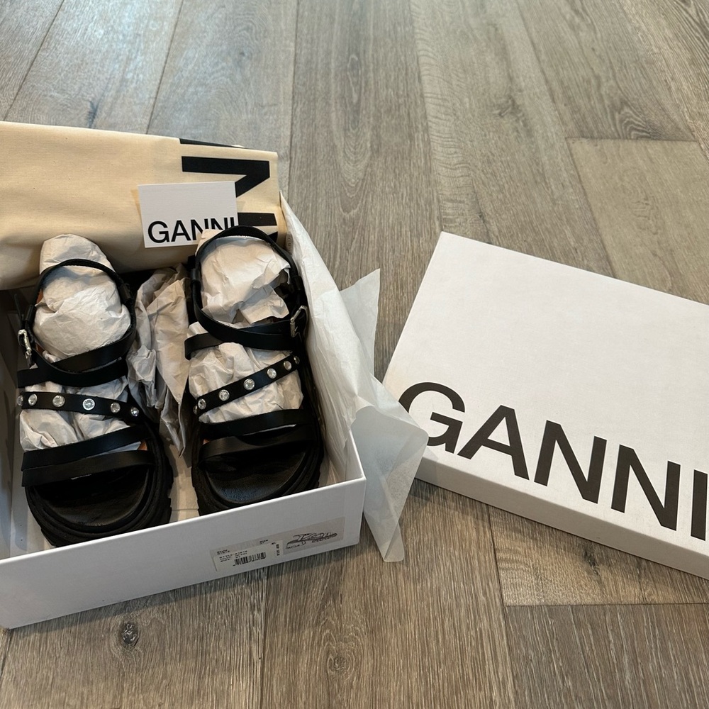 Ganni Black Sandals